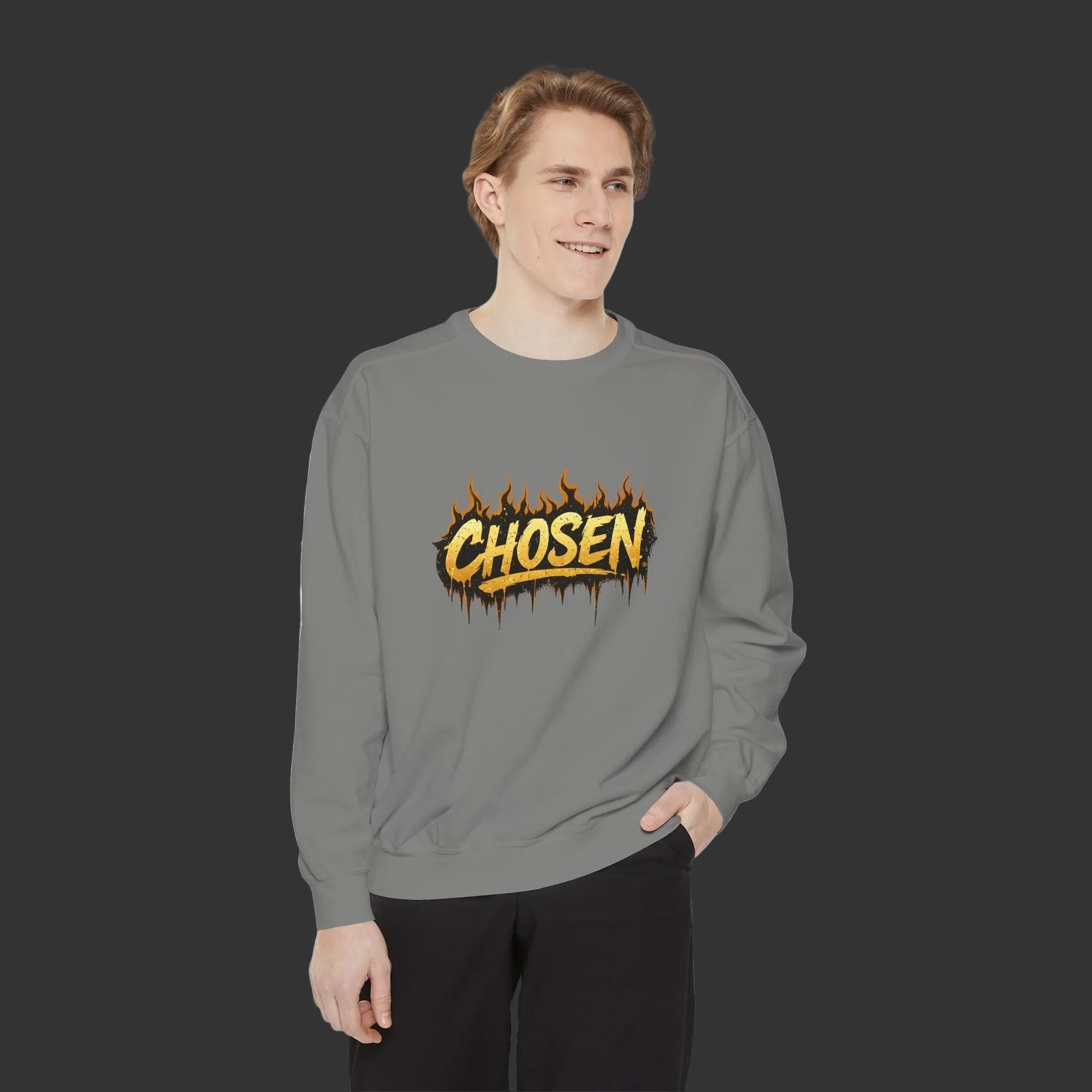 Own & Rise Garment-Dyed Sweatshirt — Classy Printed Unisex Design
