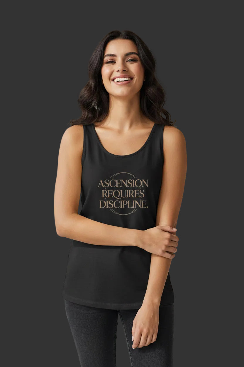 Ascension Requires Discipline Tank Top — Motivational Fitness & Spiritual Quote Tank