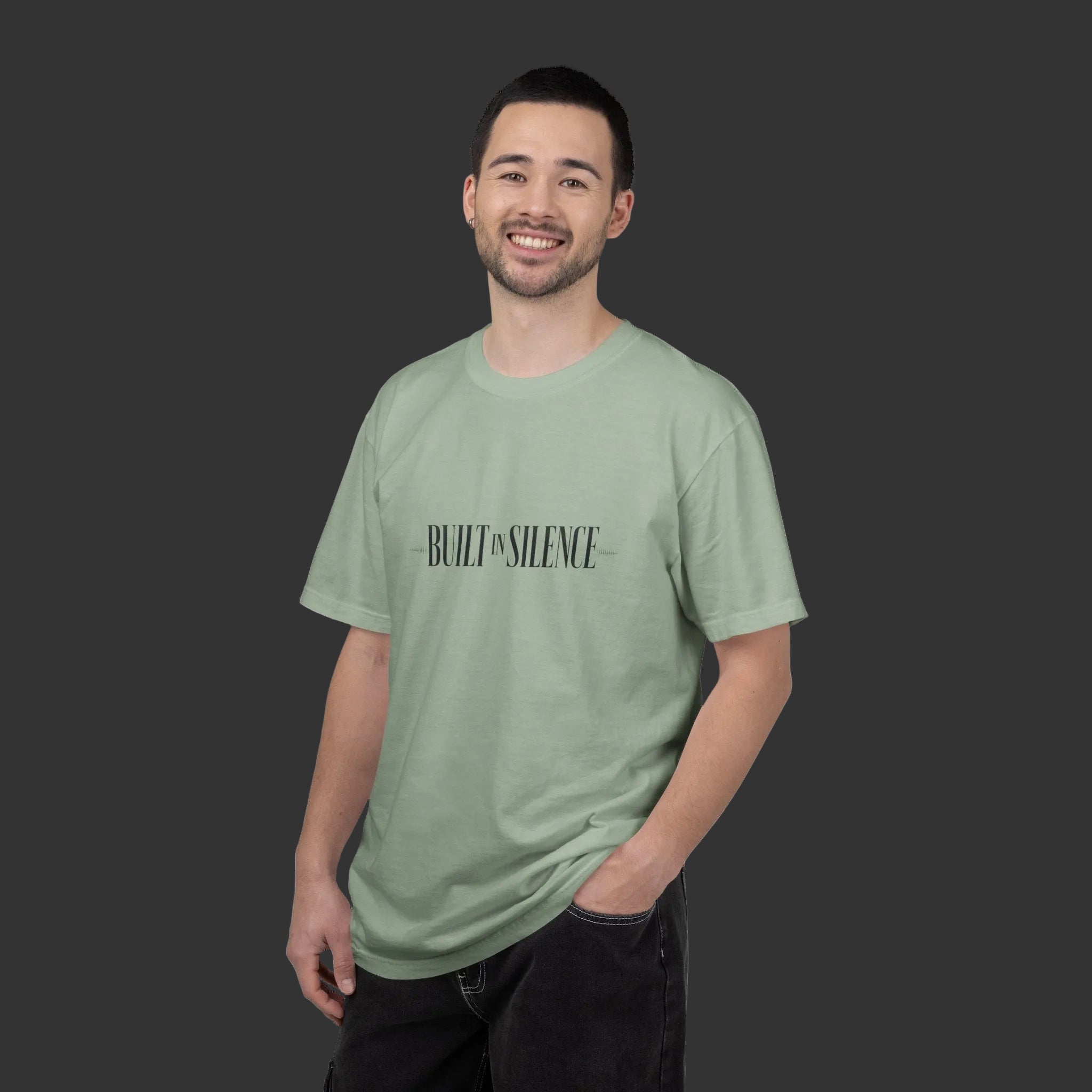 Built in Silence T-Shirt — Minimalist Typographic Tee