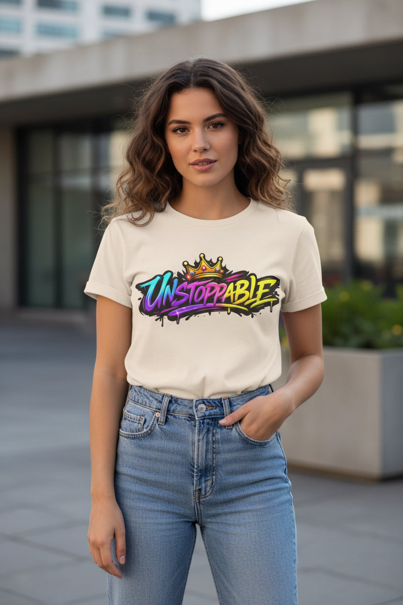 Unstoppable Graffiti Tee — Own & Rise Unisex Short Sleeve