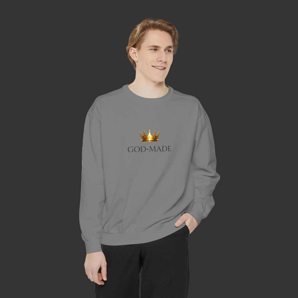God-Made Crown Sweatshirt — Faith-Inspired Christian Crewneck