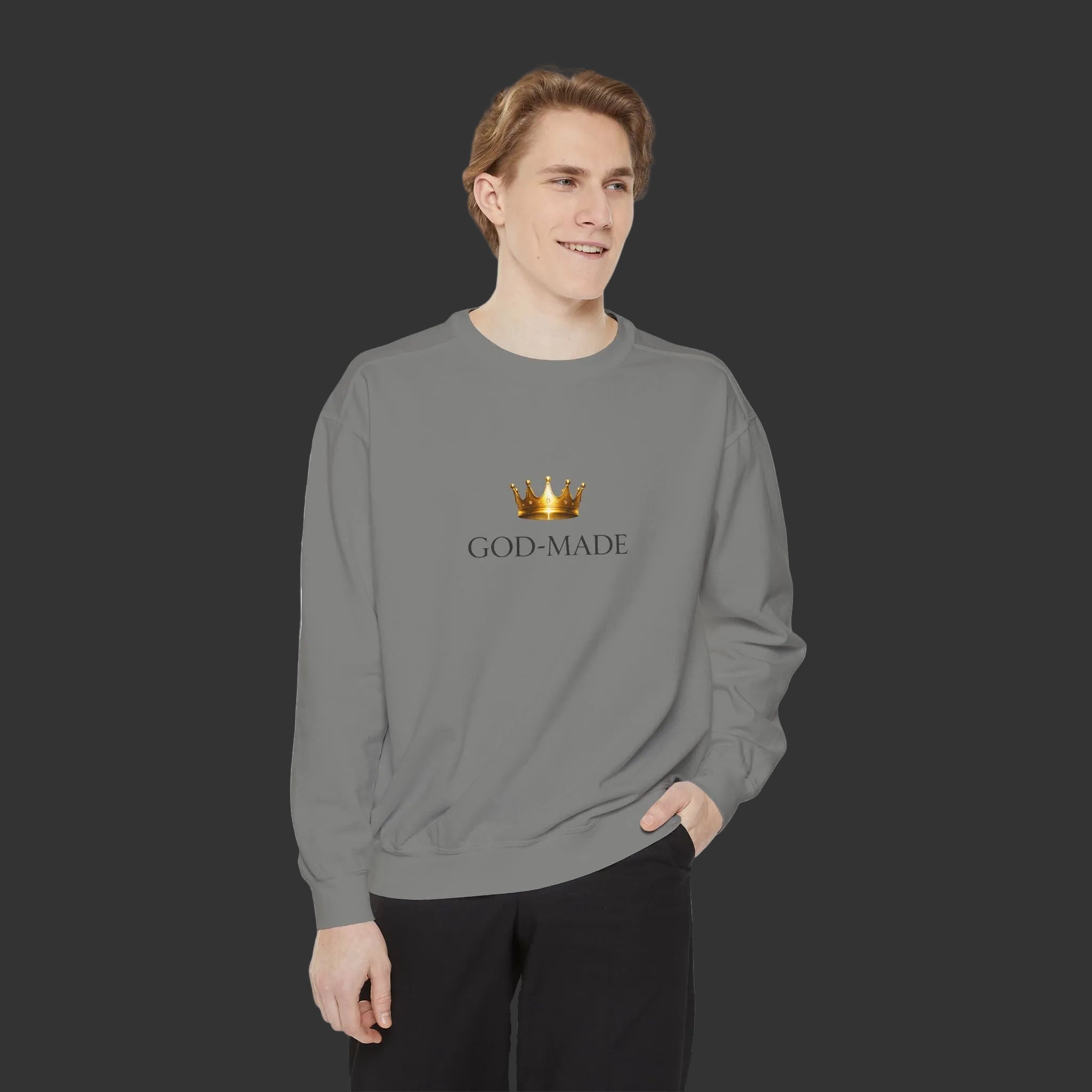 God-Made Crown Sweatshirt — Faith-Inspired Christian Crewneck