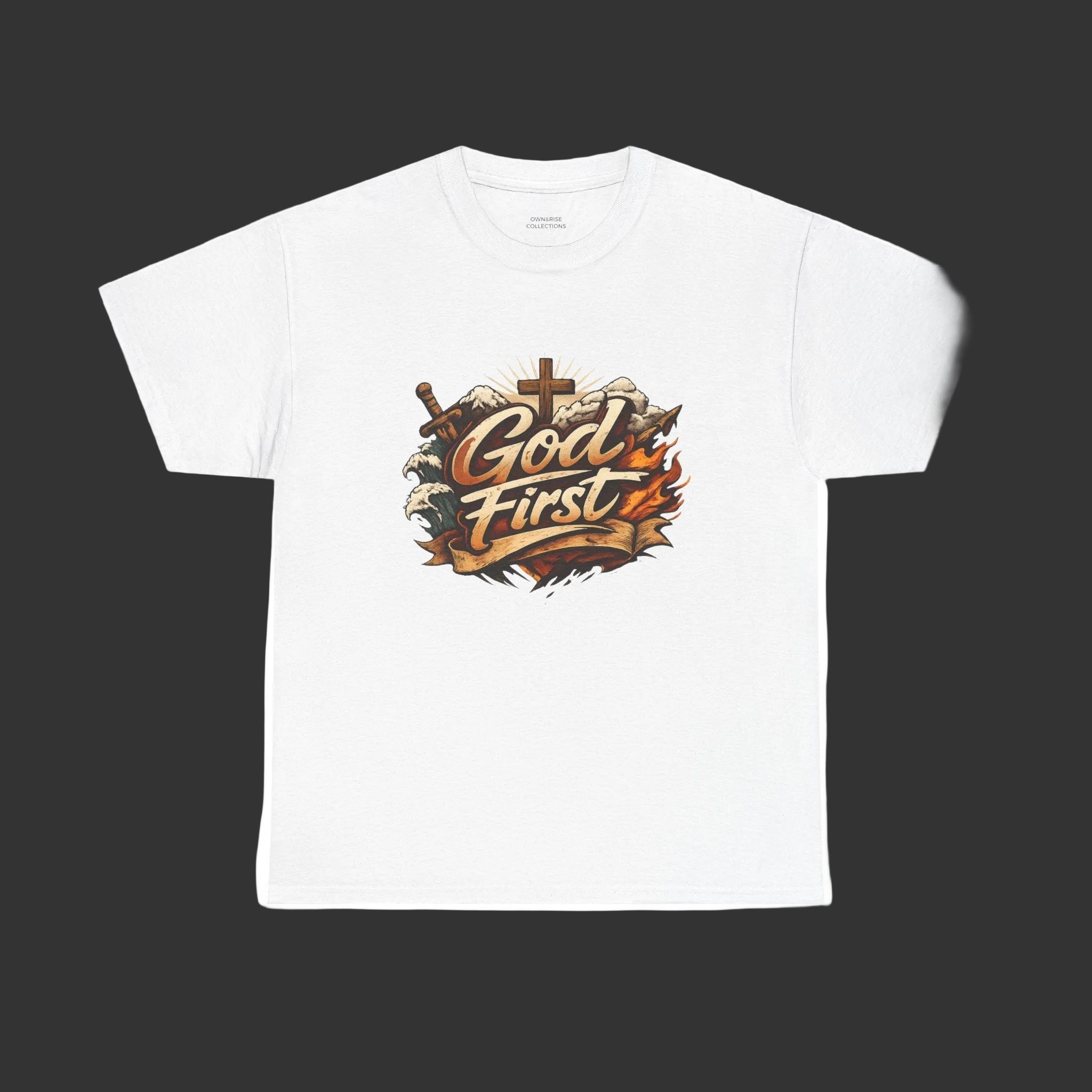 God First Tee — "God First" Typography Unisex T‑Shirt