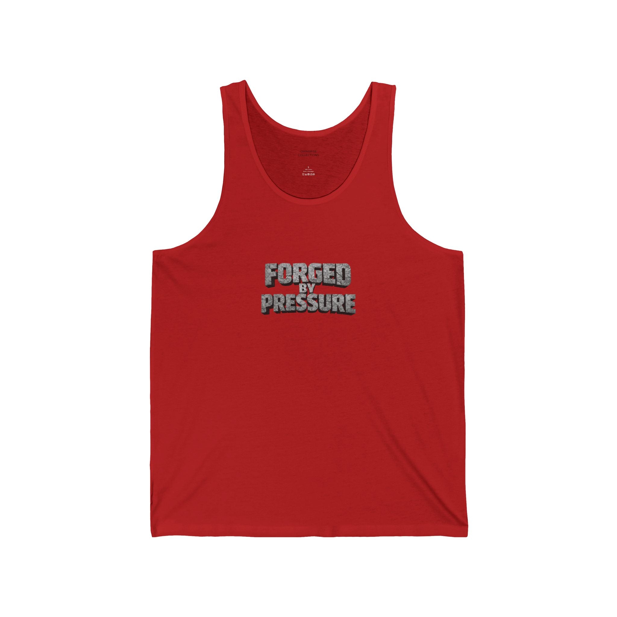 "Forged By Pressure" Tank Top — Motivational Graphic Tank