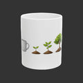 Plant Growth Mug — Evolution from Seedling to Tree Ceramic Coffee Cup (11oz/15oz)