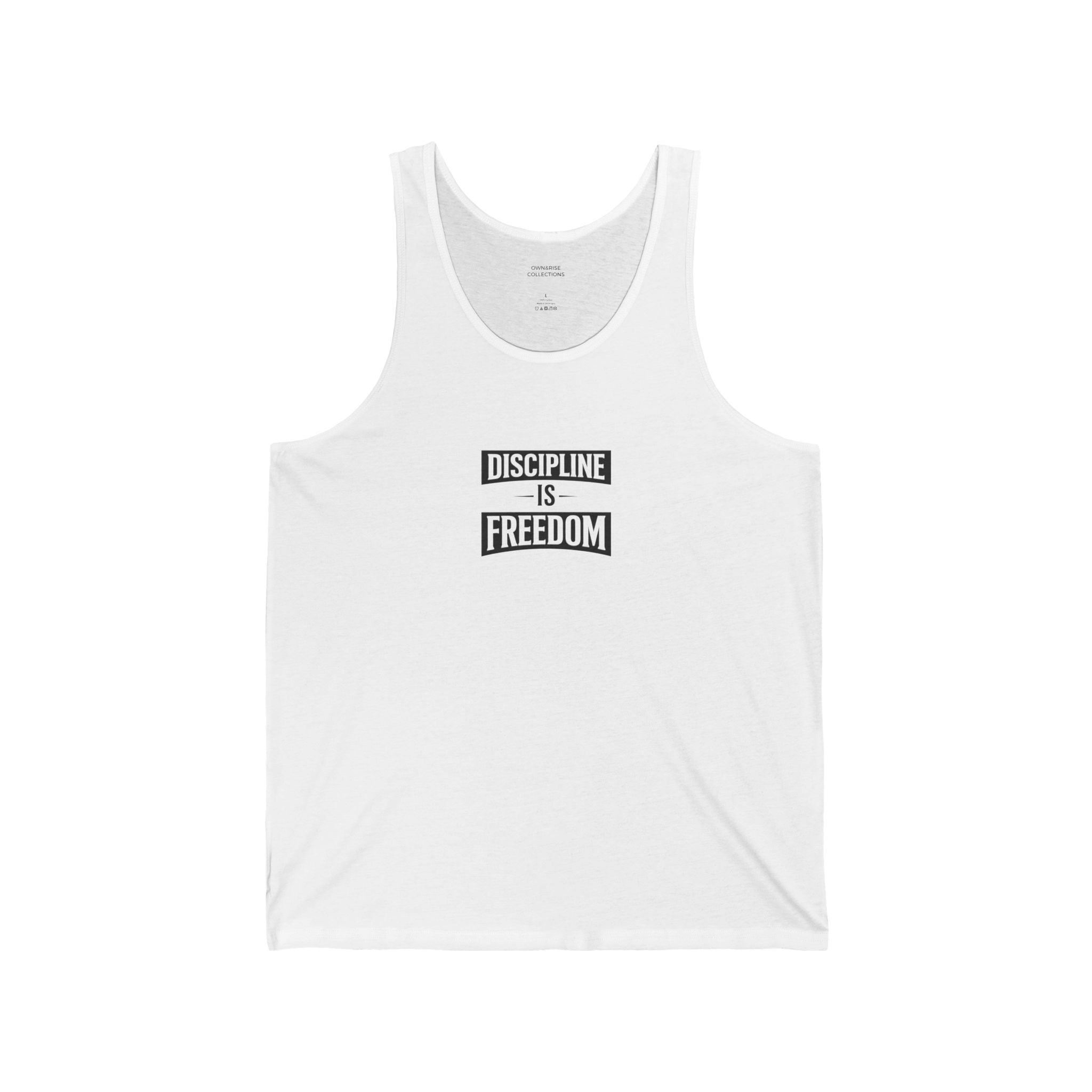 Discipline Is Freedom Tank Top — Motivational Fitness Jersey Tank