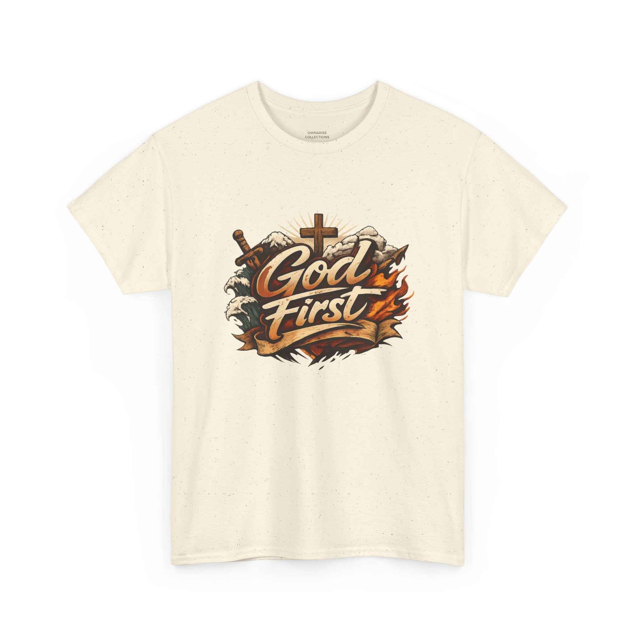 God First Tee — "God First" Typography Unisex T‑Shirt