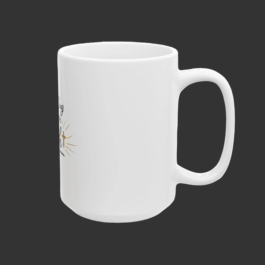 Runs on Faith Ceramic Mug — Inspirational Christian Coffee Mug (11oz & 15oz)