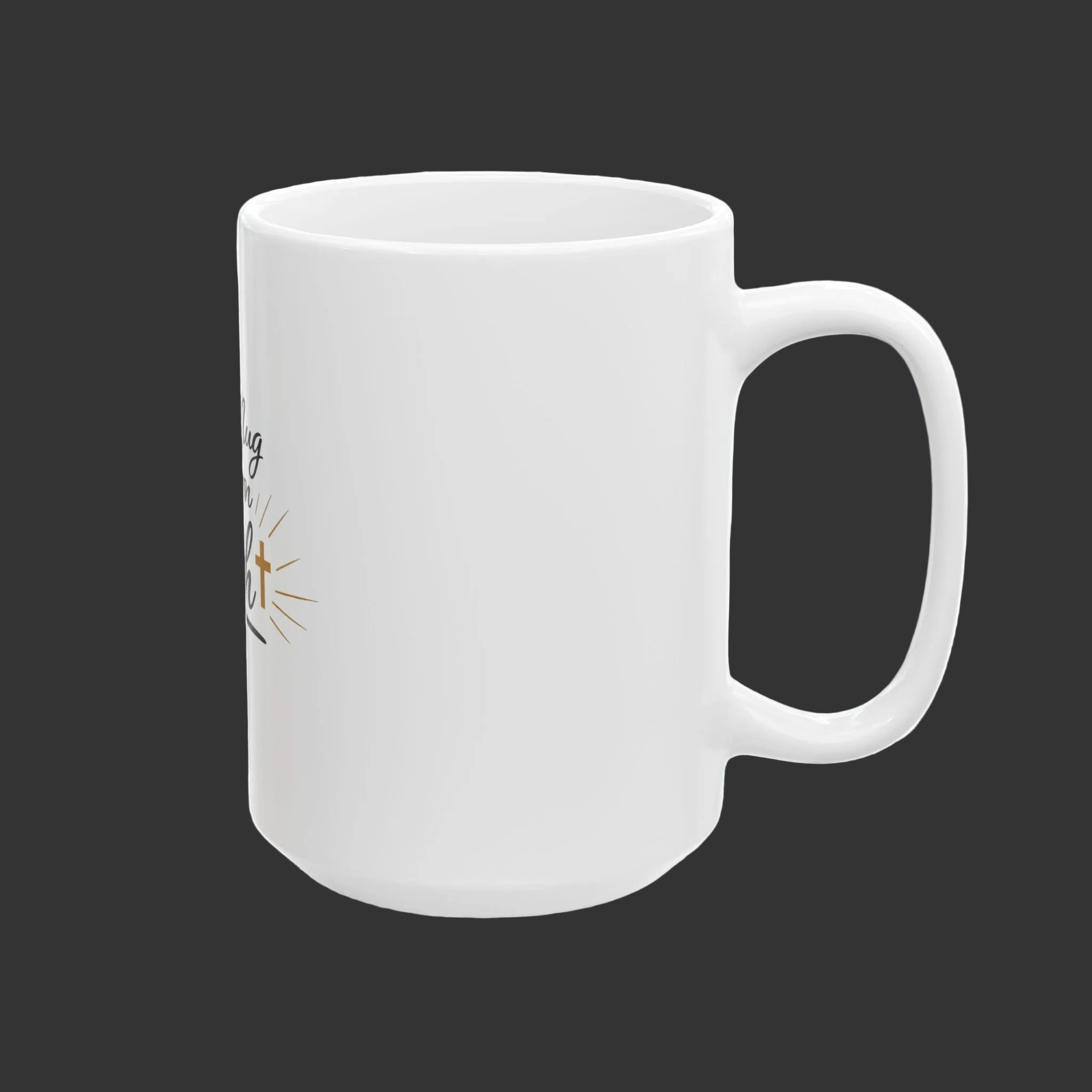 Runs on Faith Ceramic Mug — Inspirational Christian Coffee Mug (11oz & 15oz)