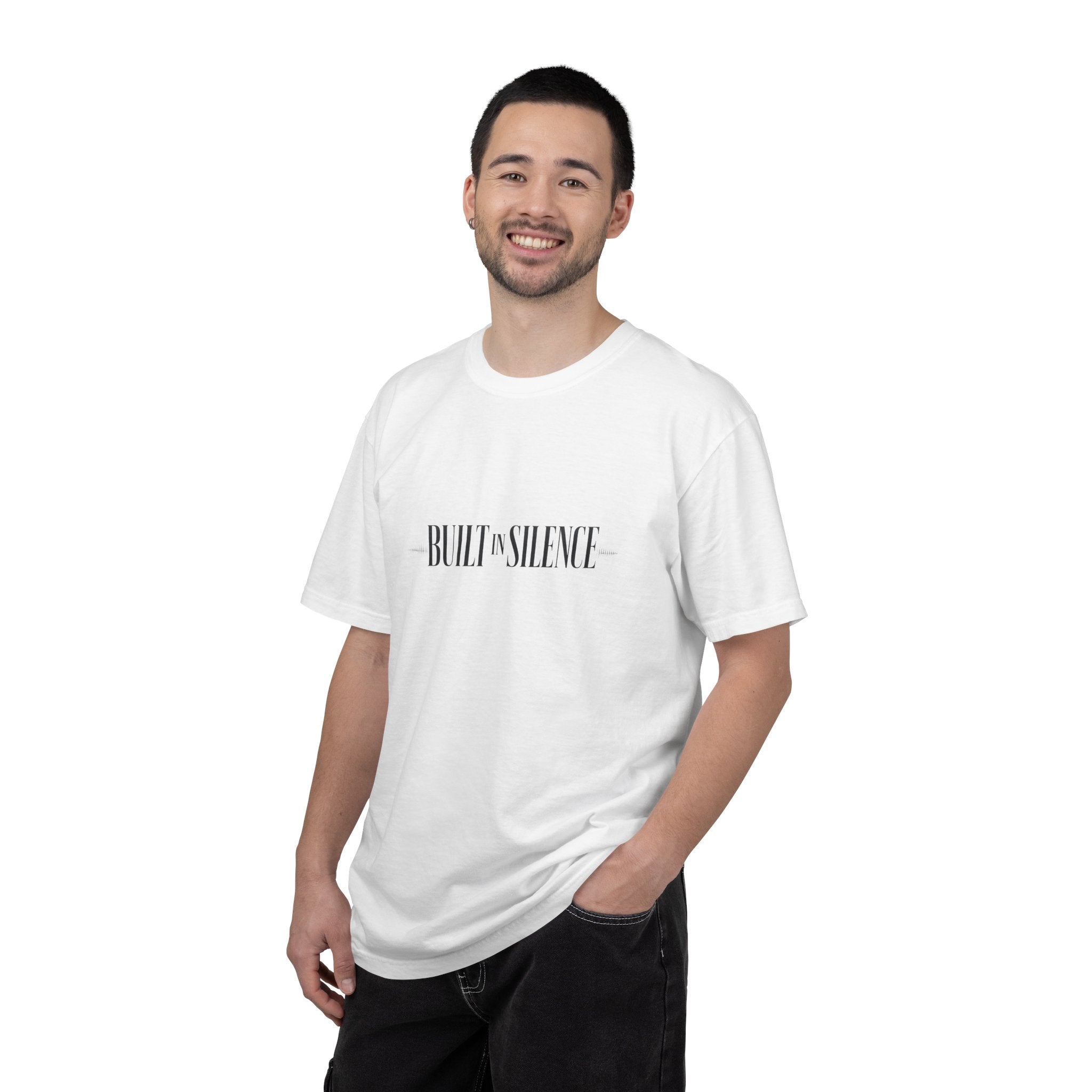 Built in Silence T-Shirt — Minimalist Typographic Tee