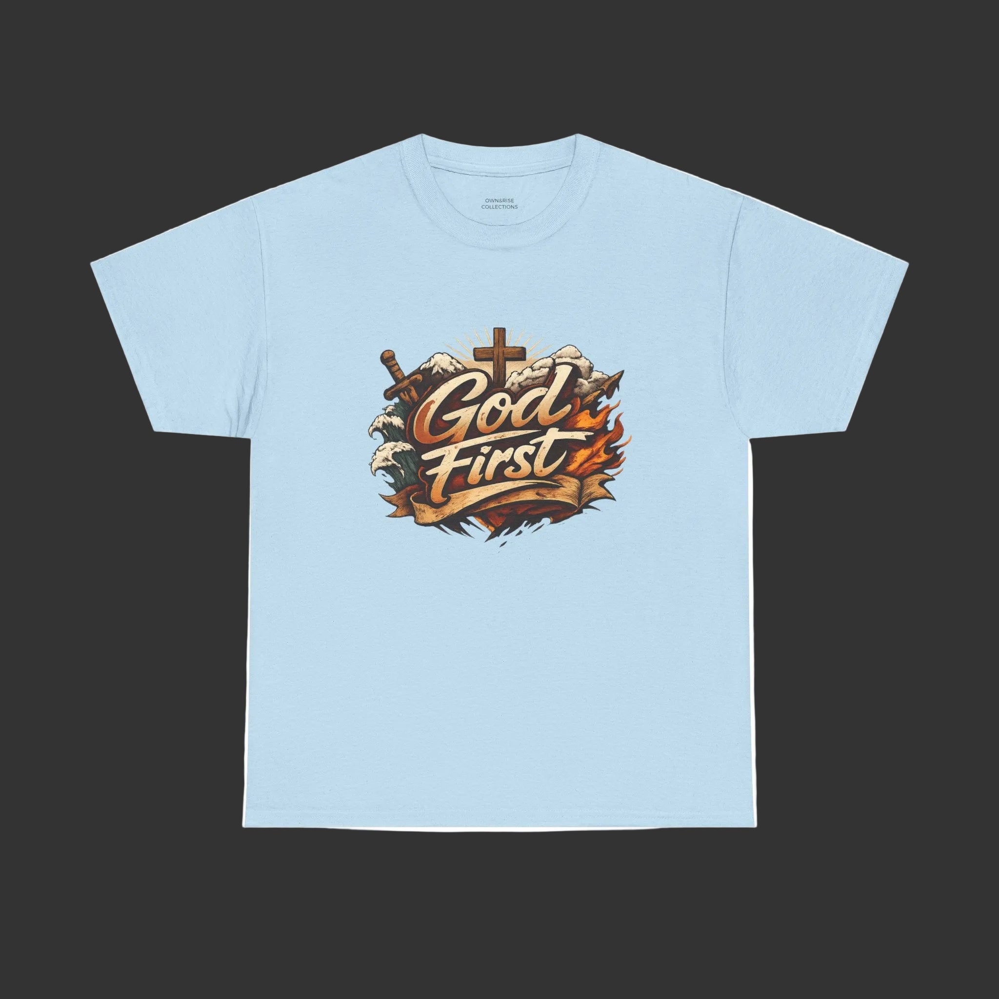 God First Tee — "God First" Typography Unisex T‑Shirt