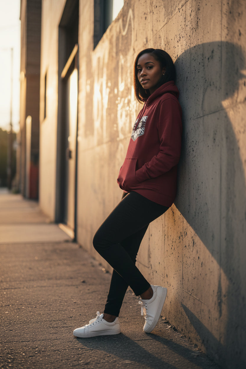 Diamond Pressure Fleece Hoodie — "Pressure Creates Diamond" Design