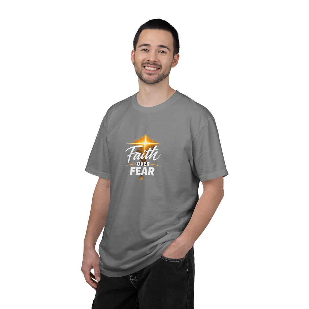 Faith Over Fear T-Shirt — Inspirational Christian Cross Tee