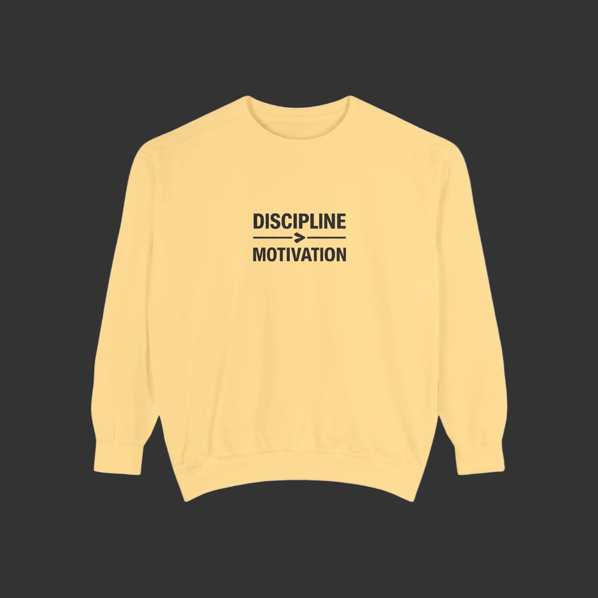 Discipline > Motivation Sweatshirt — own&rise Collection