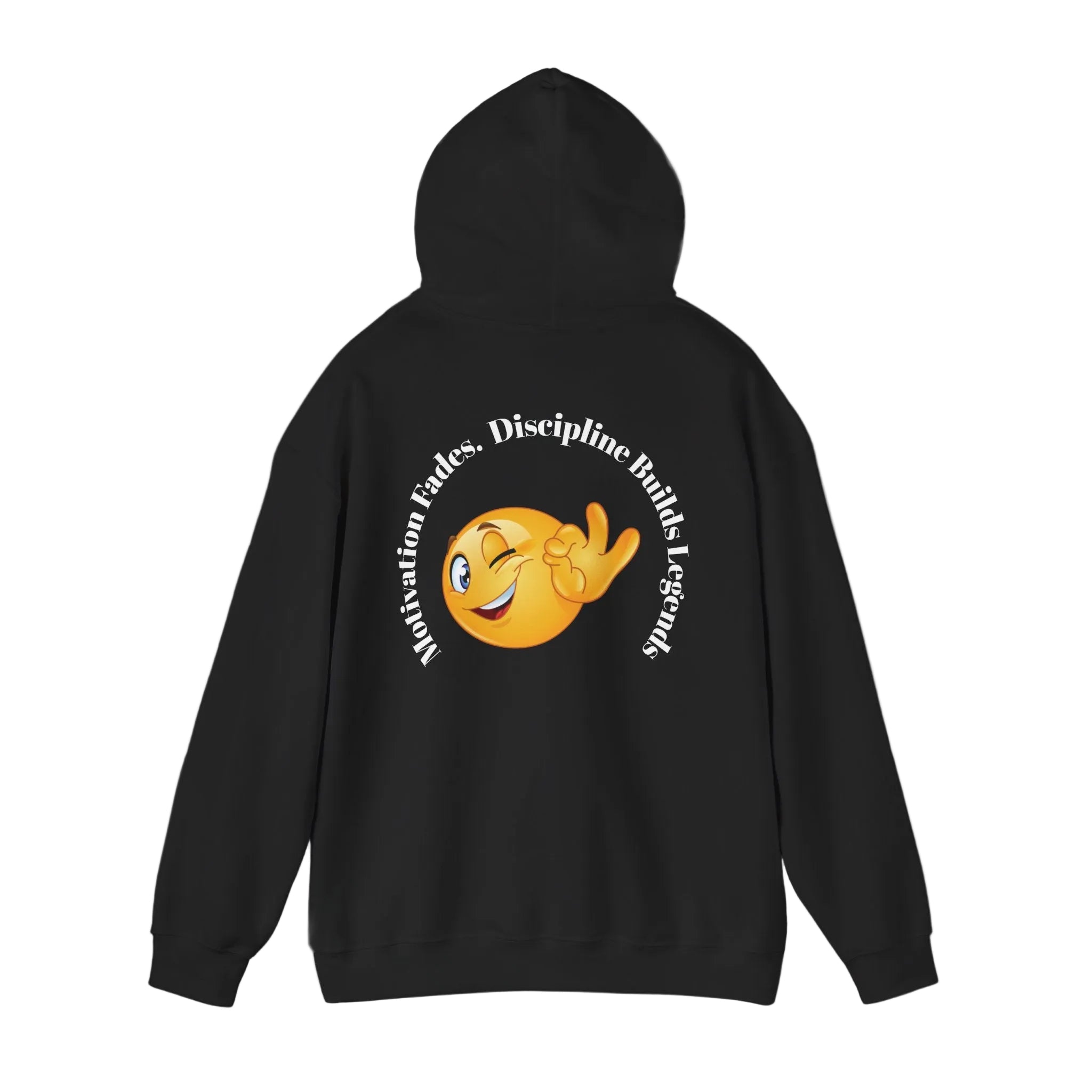 Hoodie — Minimal “Discipline Over Motivation” White Pullover