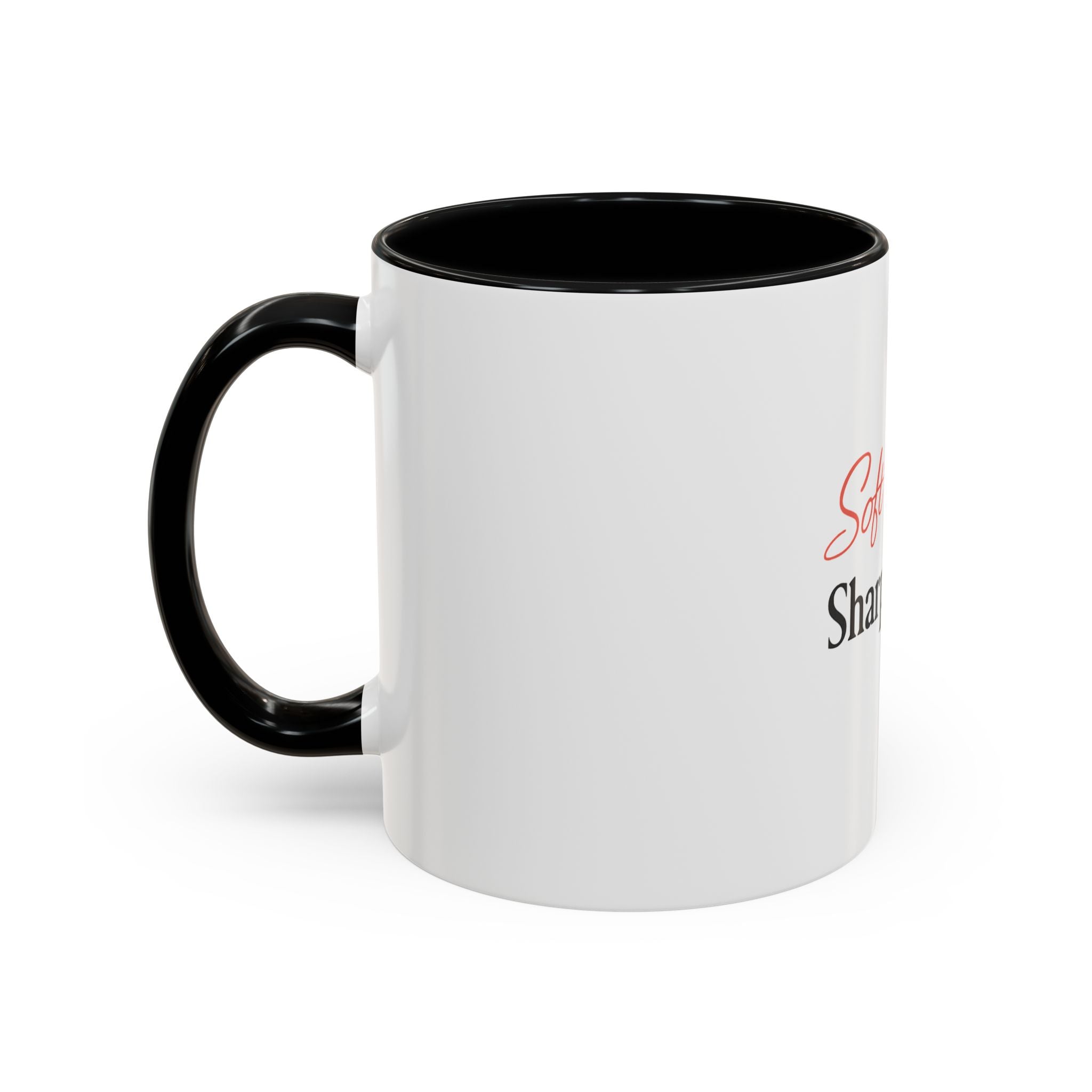 Soft Heart. Sharp Mind. Accent Coffee Mug — Inspirational Ceramic Mug (11/15oz)