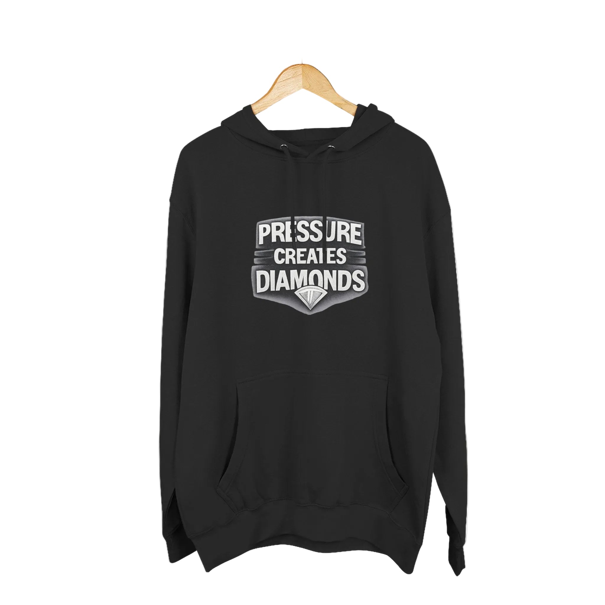 Diamond Pressure Fleece Hoodie — "Pressure Creates Diamond" Design