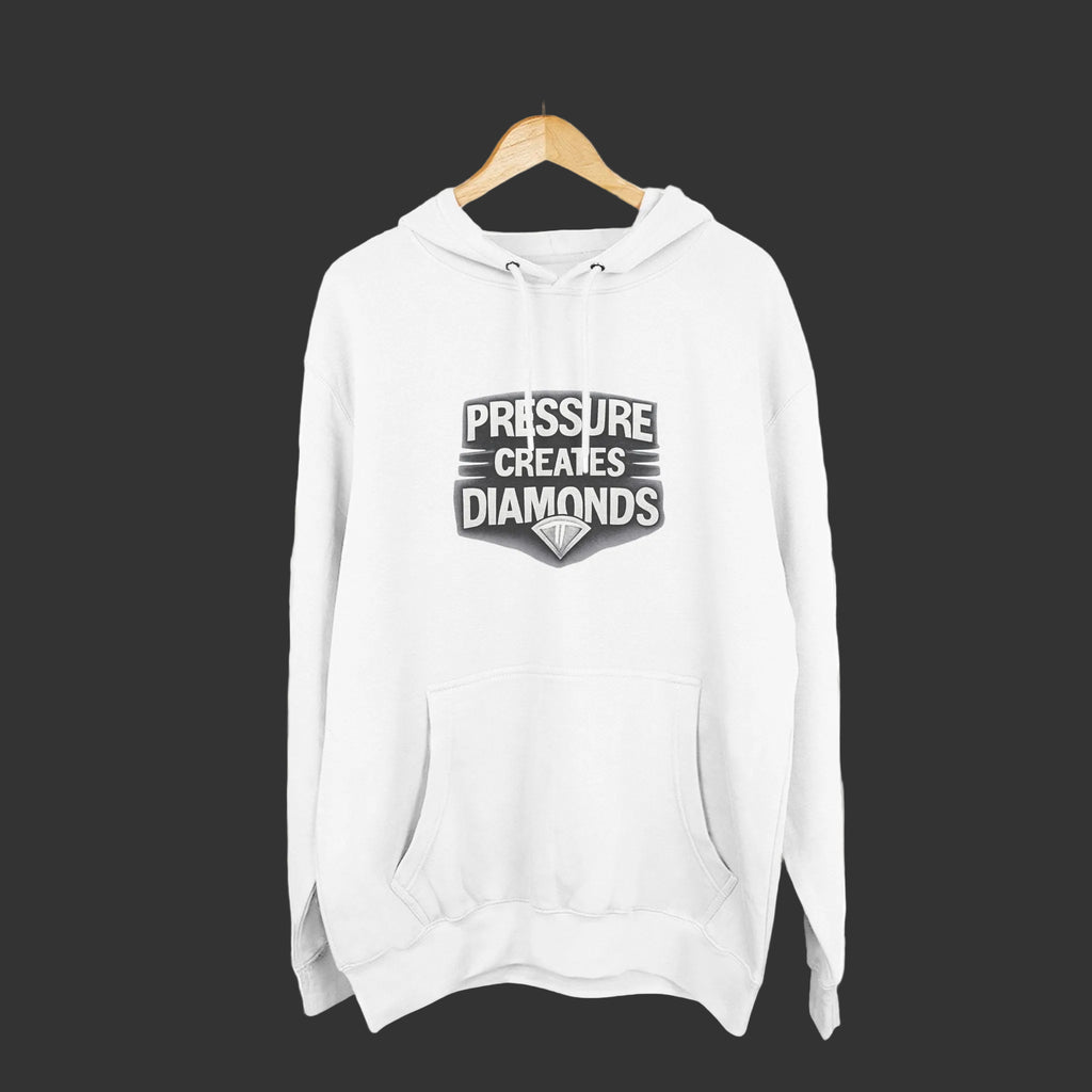 Diamond Pressure Fleece Hoodie — "Pressure Creates Diamond" Design