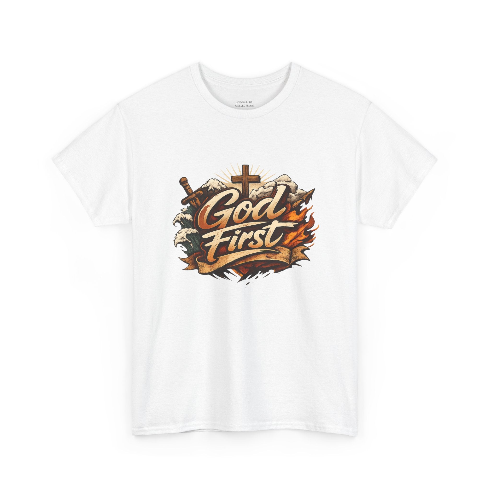 God First Tee — "God First" Typography Unisex T‑Shirt