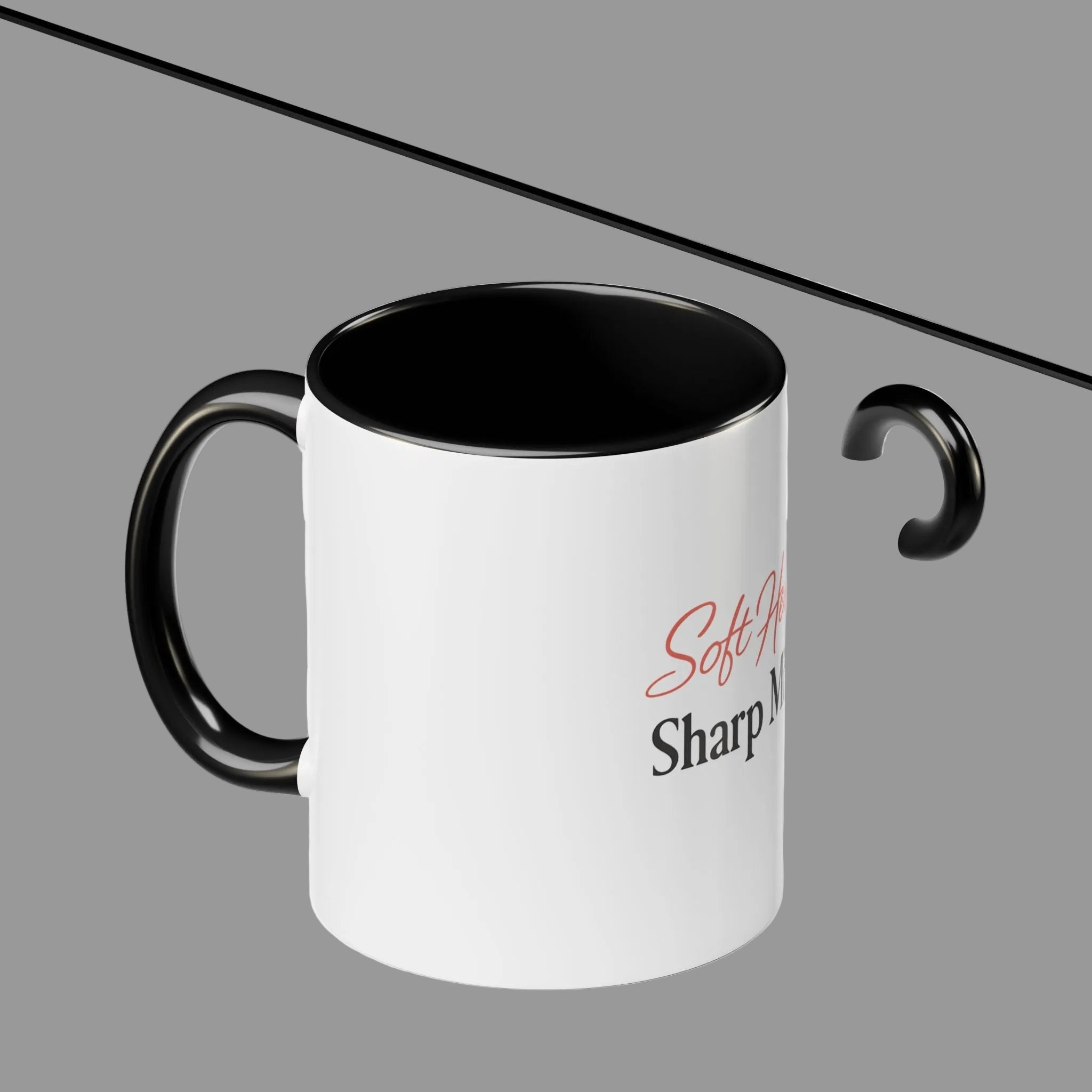Soft Heart. Sharp Mind. Accent Coffee Mug — Inspirational Ceramic Mug (11/15oz)
