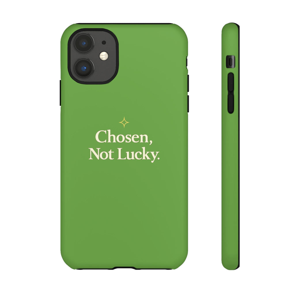 Tough Phone Case — "Chosen, Not Lucky." Motivational Protective iPhone Case