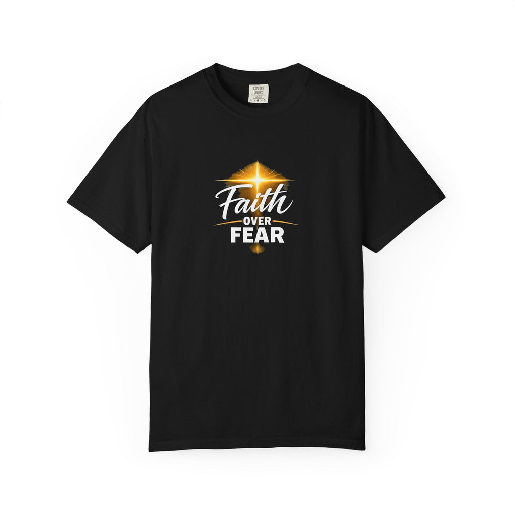 Faith Over Fear T-Shirt — Inspirational Christian Cross Tee