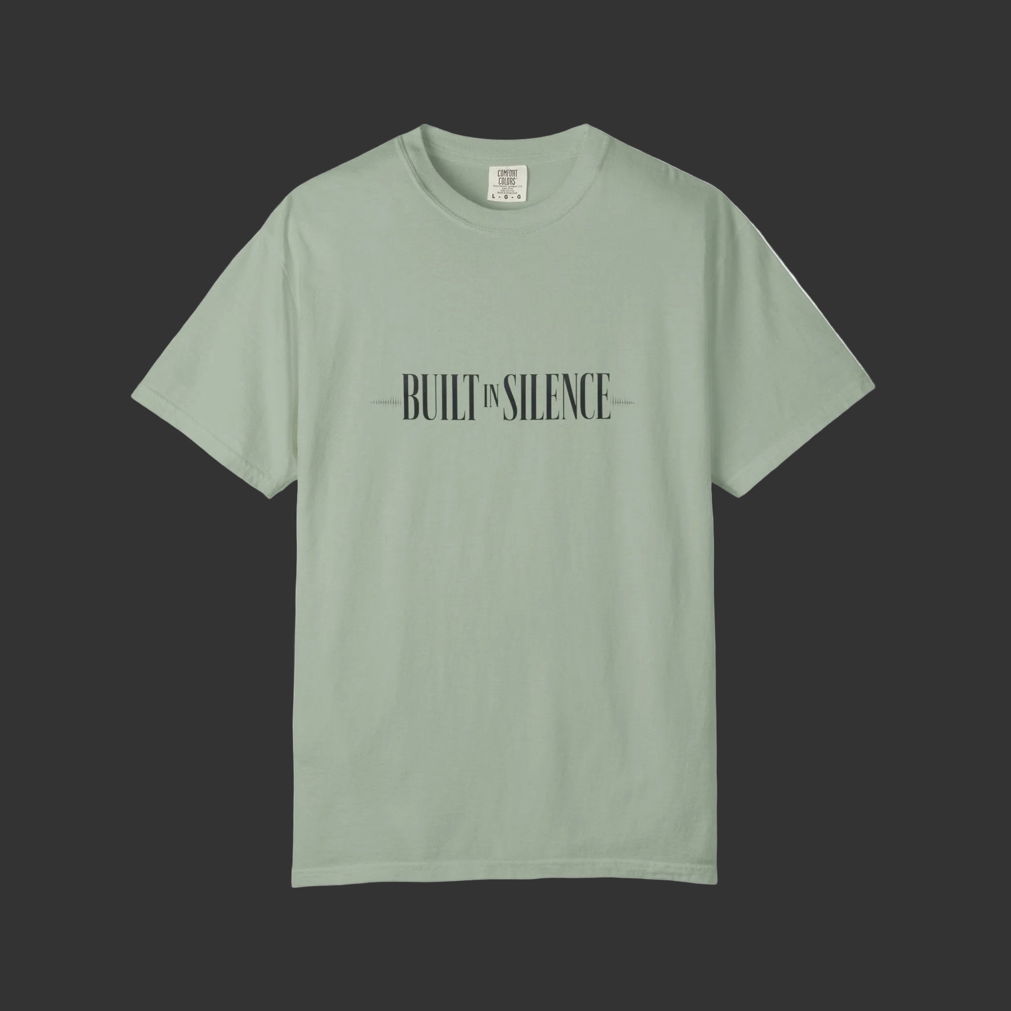 Built in Silence T-Shirt — Minimalist Typographic Tee