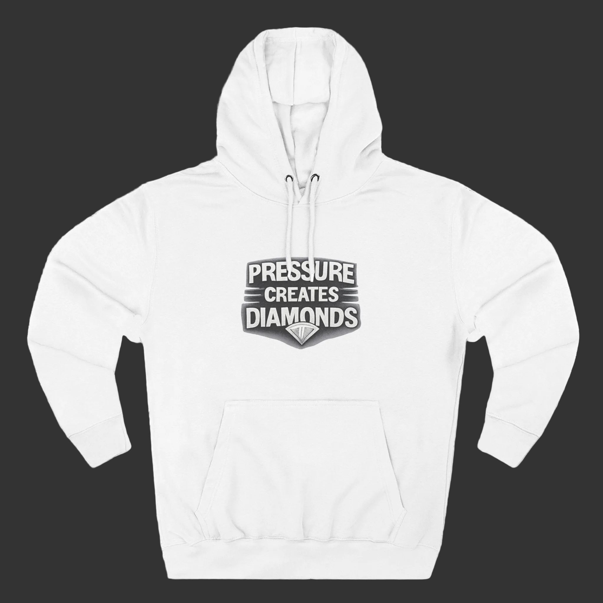 Diamond Pressure Fleece Hoodie — "Pressure Creates Diamond" Design
