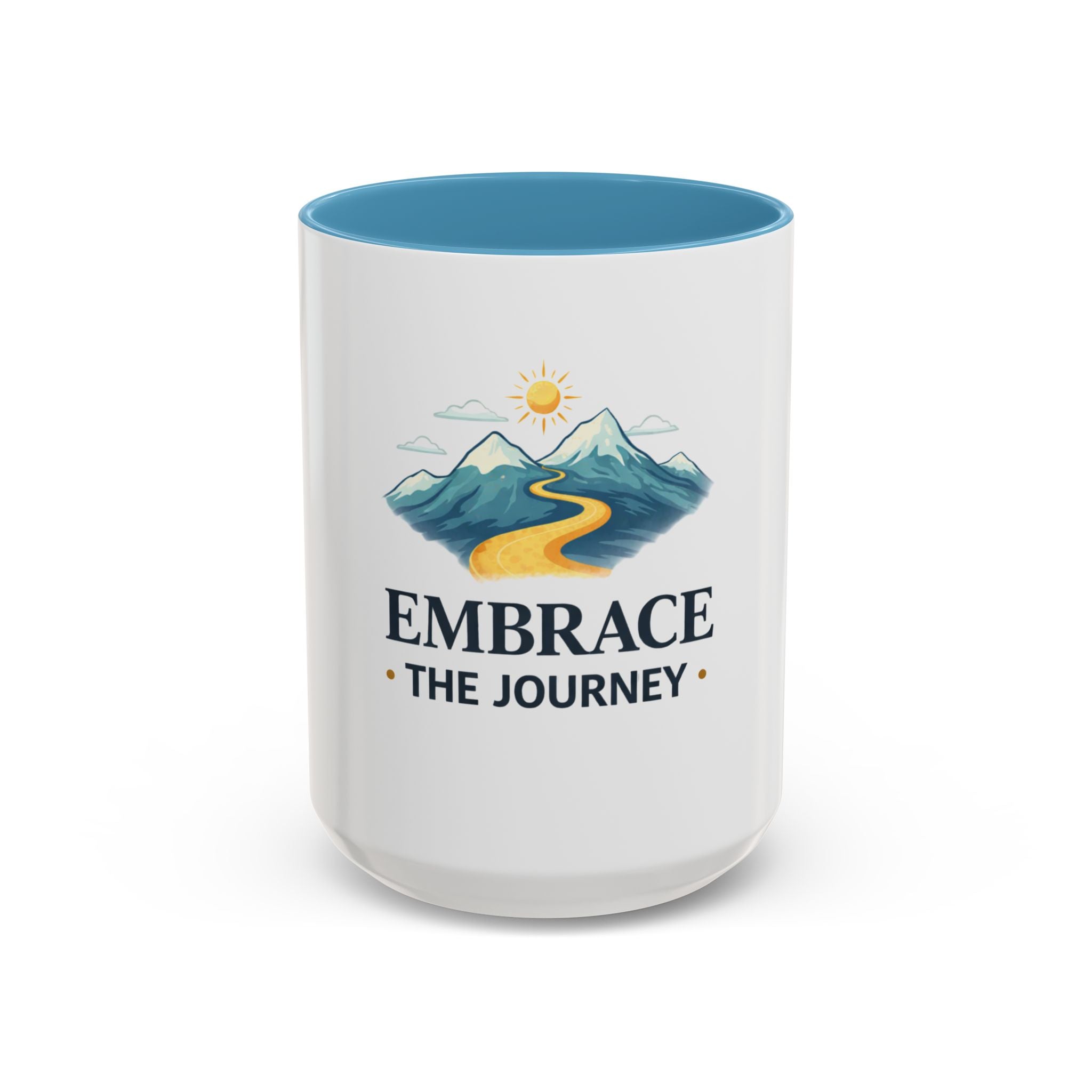 Embrace the Journey Coffee Mug — Inspirational Mountain Road Travel Ceramic Mug