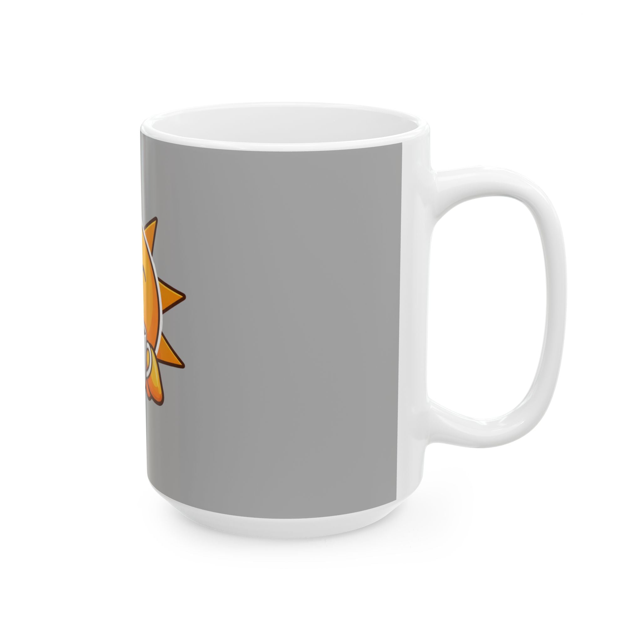 Sunshine Coffee Mug — Cute Smiling Sun Holding Coffee, Morning Positive Ceramic Mug (11oz & 15oz)