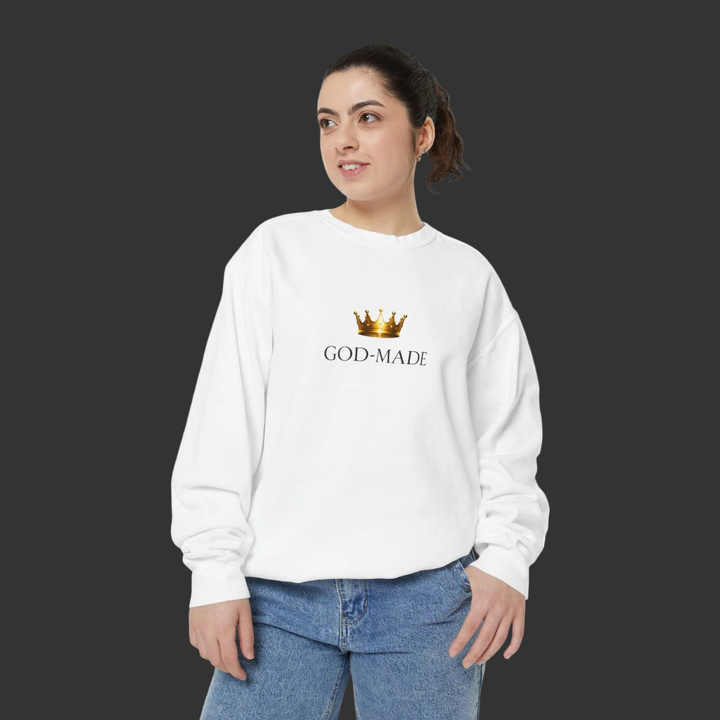 God-Made Crown Sweatshirt — Faith-Inspired Christian Crewneck