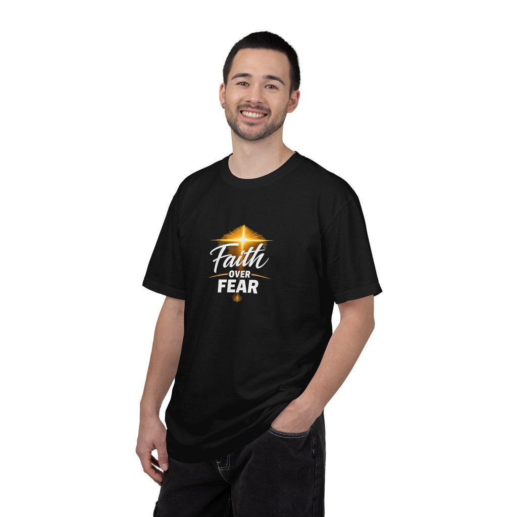 Faith Over Fear T-Shirt — Inspirational Christian Cross Tee