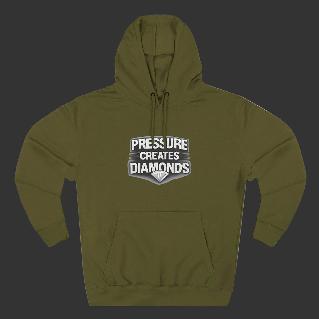 Diamond Pressure Fleece Hoodie — "Pressure Creates Diamond" Design