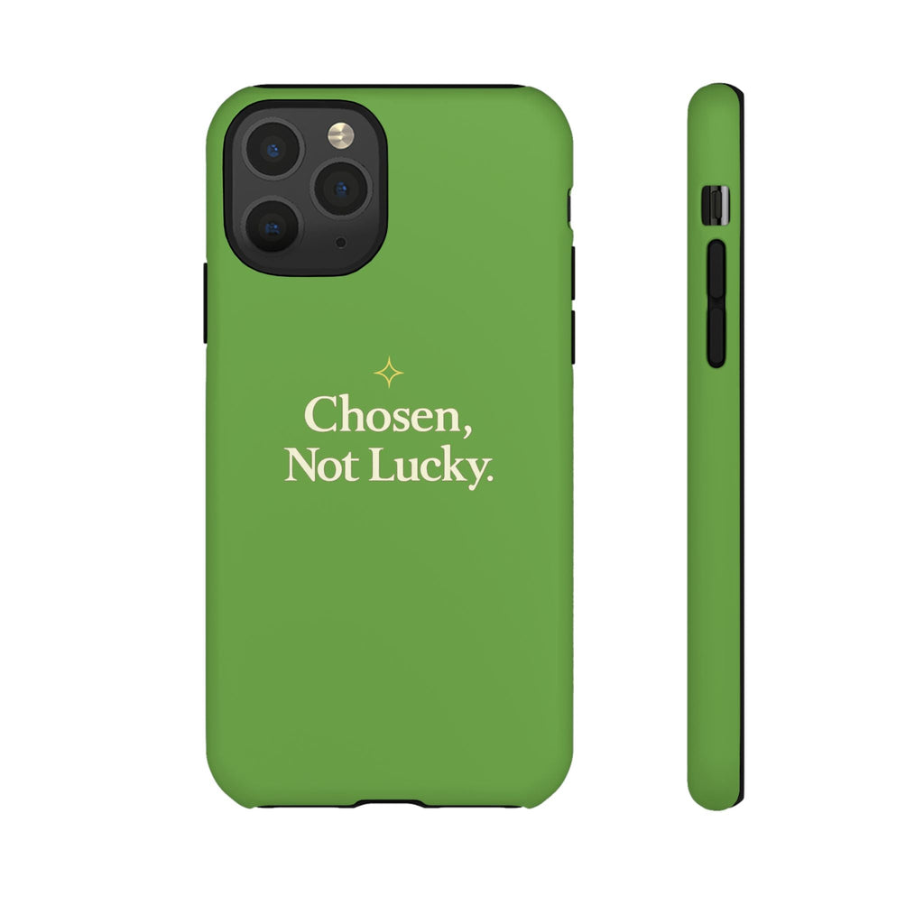 Tough Phone Case — "Chosen, Not Lucky." Motivational Protective iPhone Case