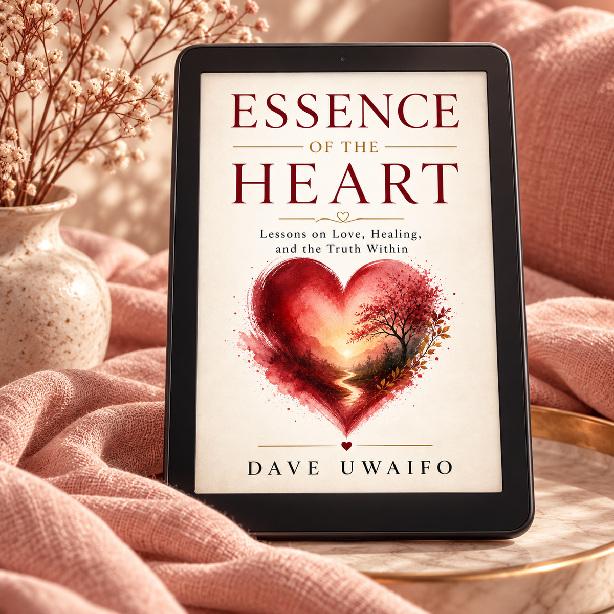 ESSENCE OF THE HEART - Lessons on Love, Healing, and the Truth Within styled ebook mock-up