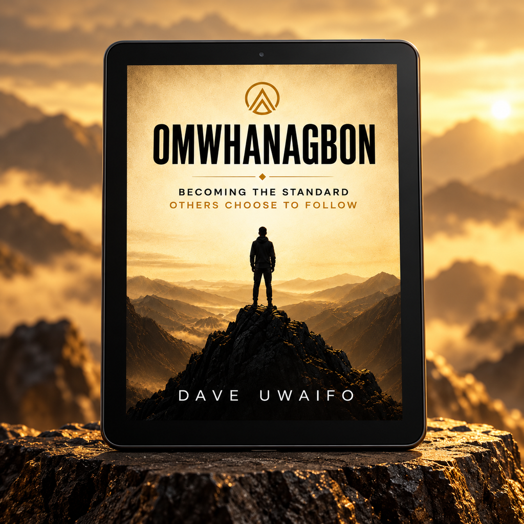 OMWHANAGBON - Becoming the Standard Others Choose to Follow styled ebook mock-up