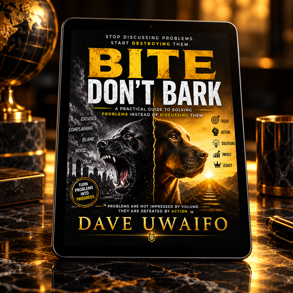 BITE DON'T BARK - A Practical Guide to Solving Problems Instead of Discussing Them styled ebook mock-up
