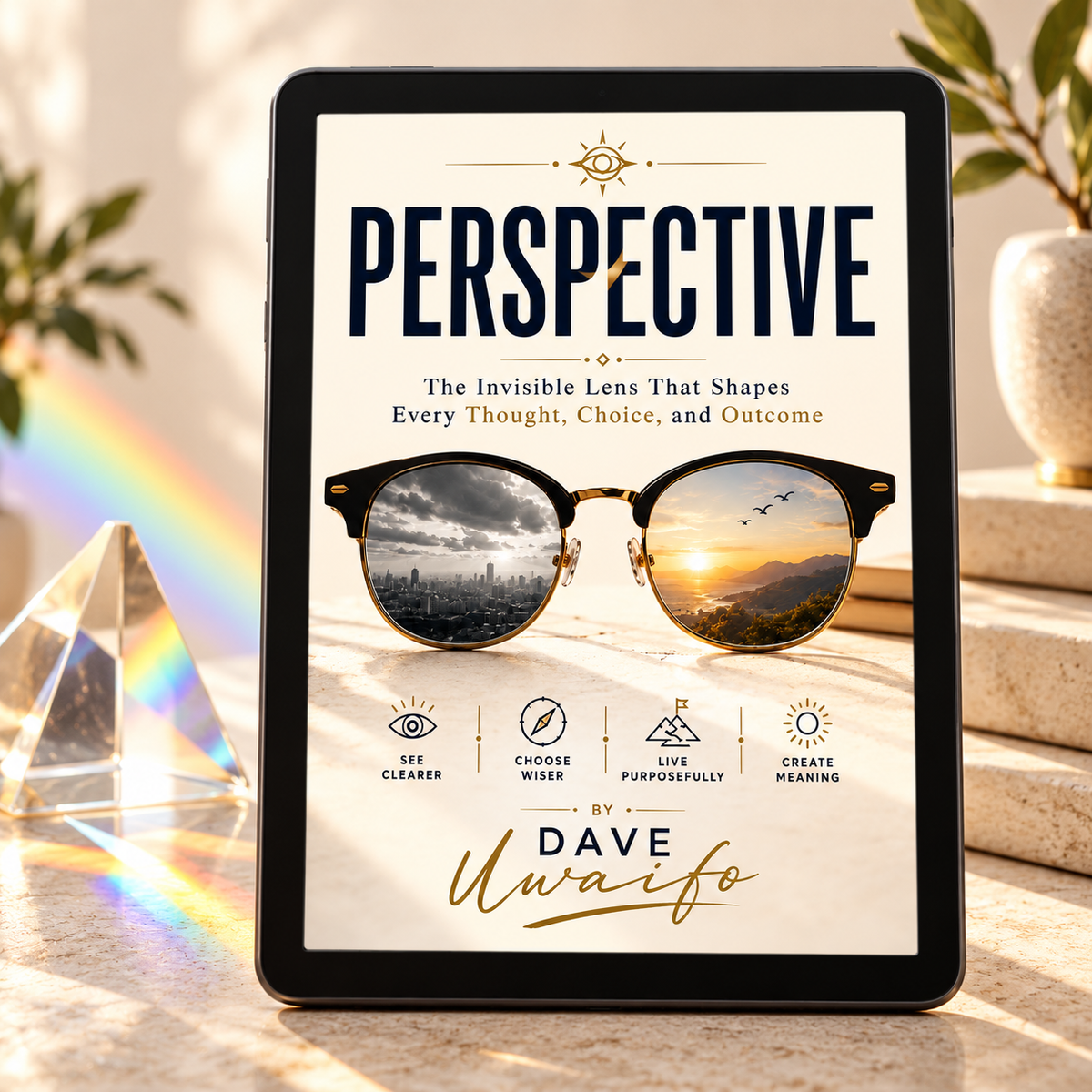 PERSPECTIVE - The Invisible Lens that Shapes Every Thought, Choice and Outcome styled ebook mock-up