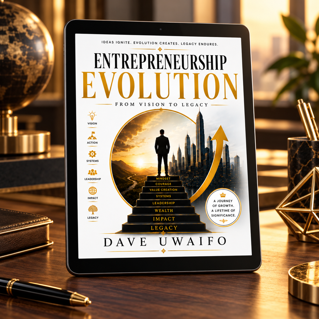 ENTREPRENEURSHIP EVOLUTION - From Vision to Legacy styled ebook mock-up