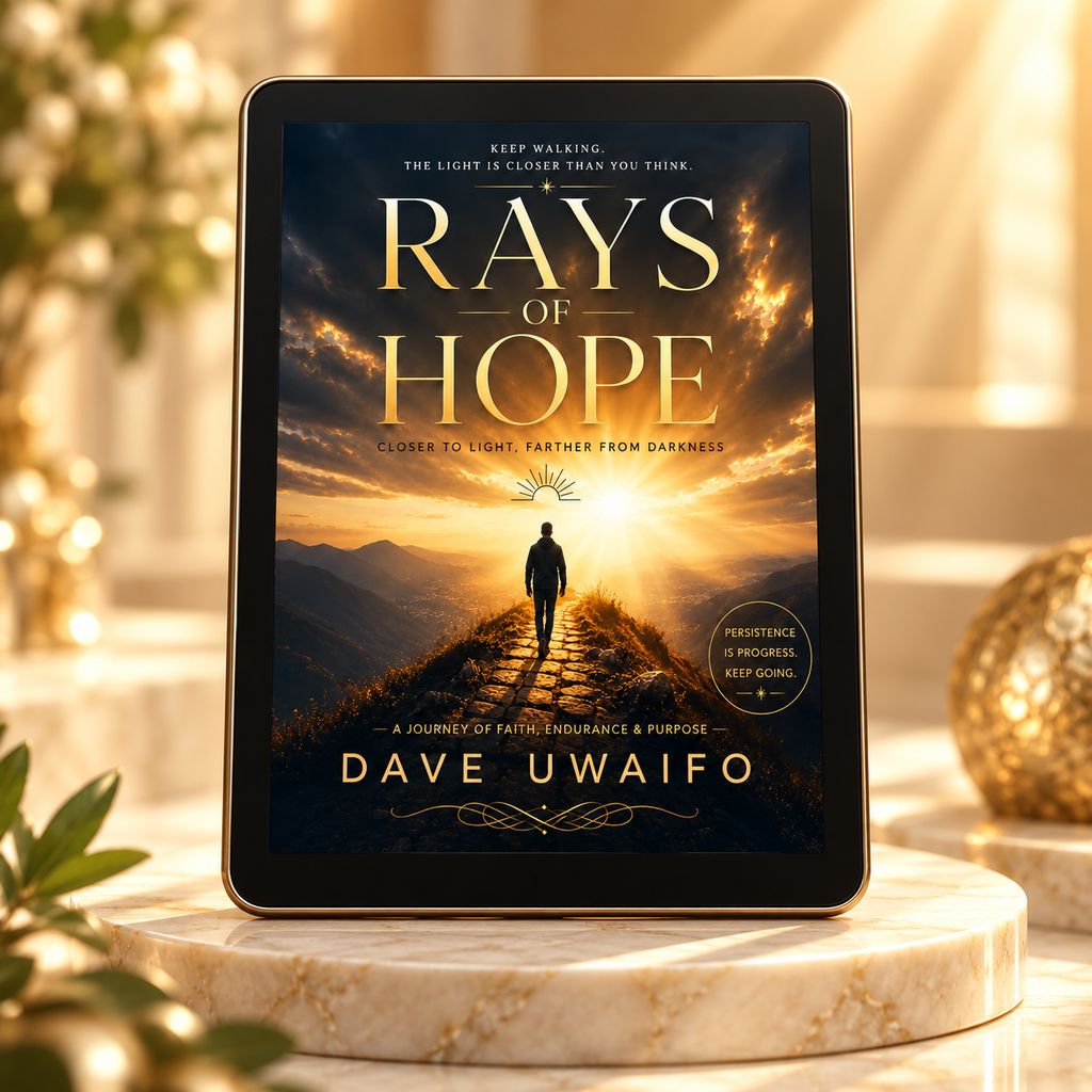 RAYS OF HOPE - Closer to the Light, Farther from Darkness styled ebook mock-up