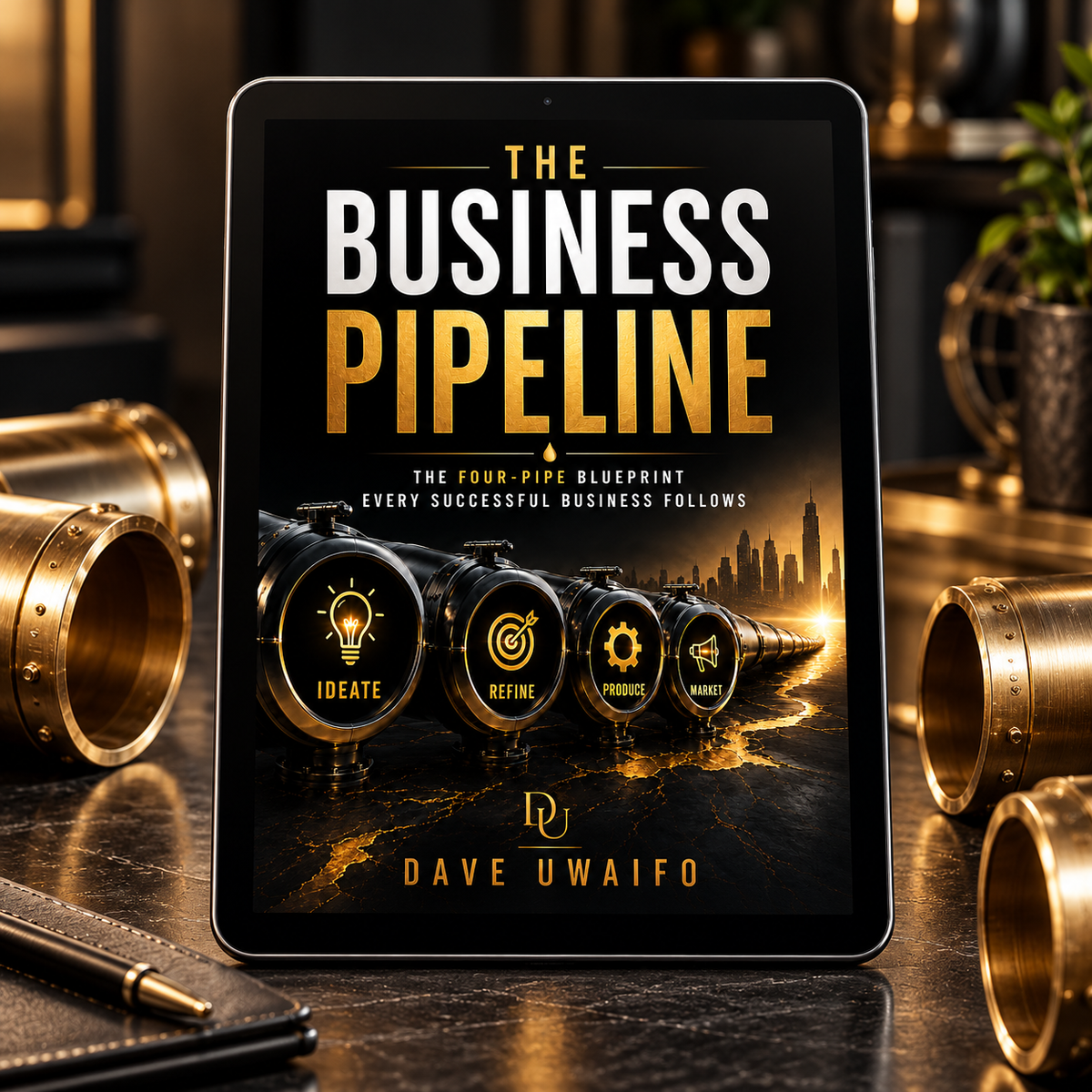 THE BUSINESS PIPELINE - The Four-Pipe Blueprint Every Successful Business Follows styled ebook mock-up